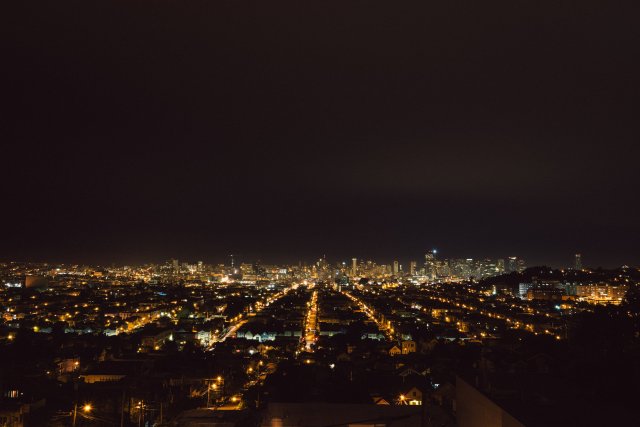 Bernal Hill at Night